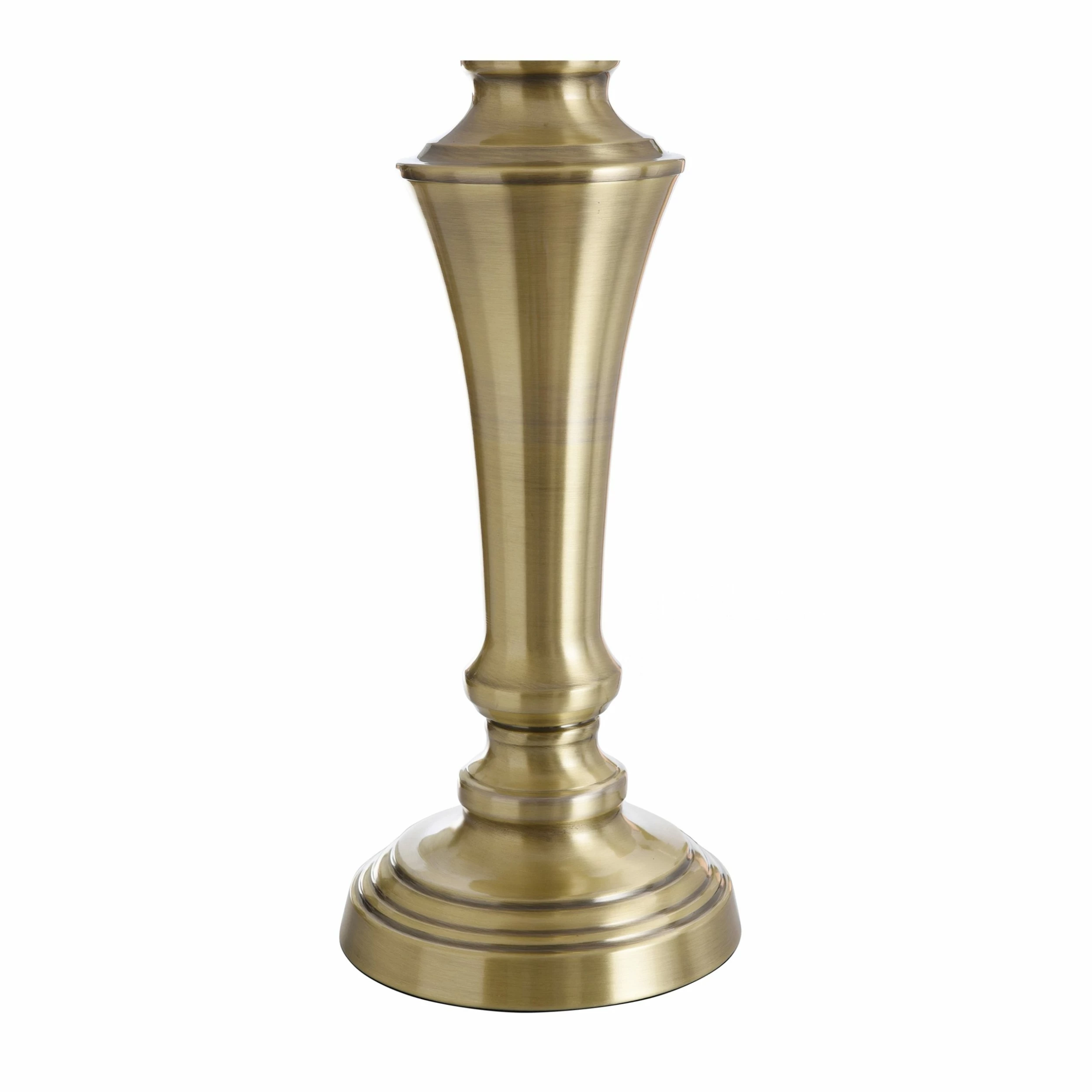 Best Pirce 🥰 StyleCraft Home Collection StyleCraft Brass Wood Floor And Table Lamp Set - Geneva White Fabric Shade (Set Of 3) ✔️ - Image 6