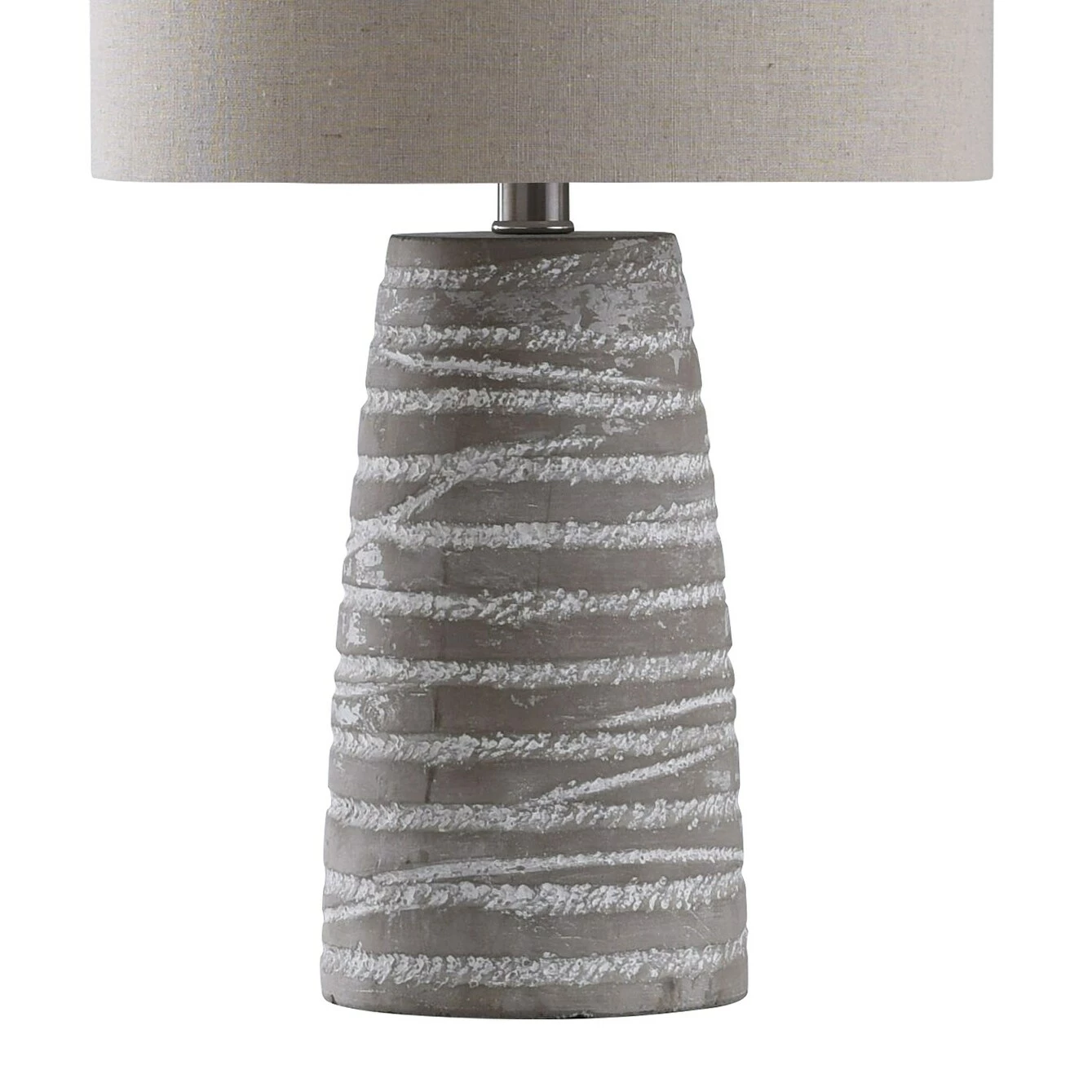 Best reviews of 𧨠StyleCraft Home Collection StyleCraft Aaron Gray Washed Table Lamp - Beige Shade ⨠- Image 4