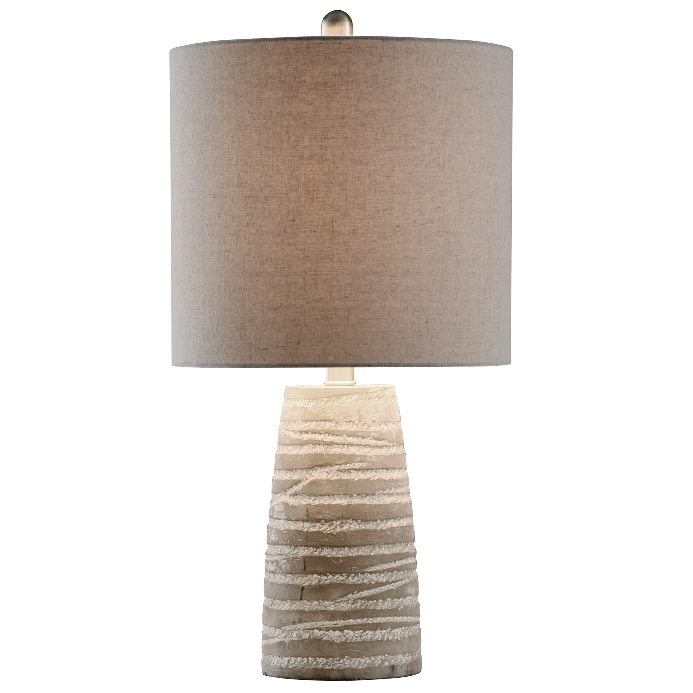 Best reviews of 𧨠StyleCraft Home Collection StyleCraft Aaron Gray Washed Table Lamp - Beige Shade ⨠- Image 6