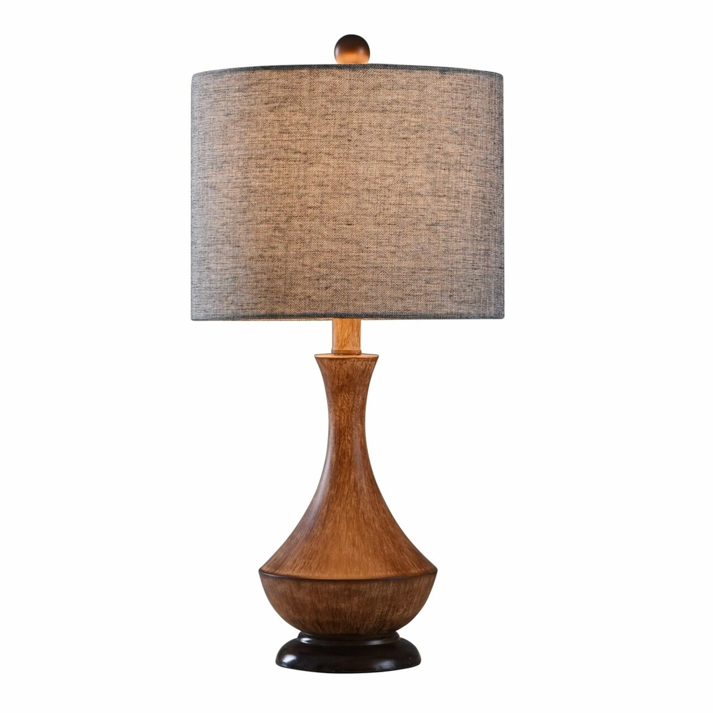 Discount ๐ StyleCraft Home Collection StyleCraft Adrian Painted Light Brown Table Lamp - Heathered Chocolate Shade โจ - Image 2