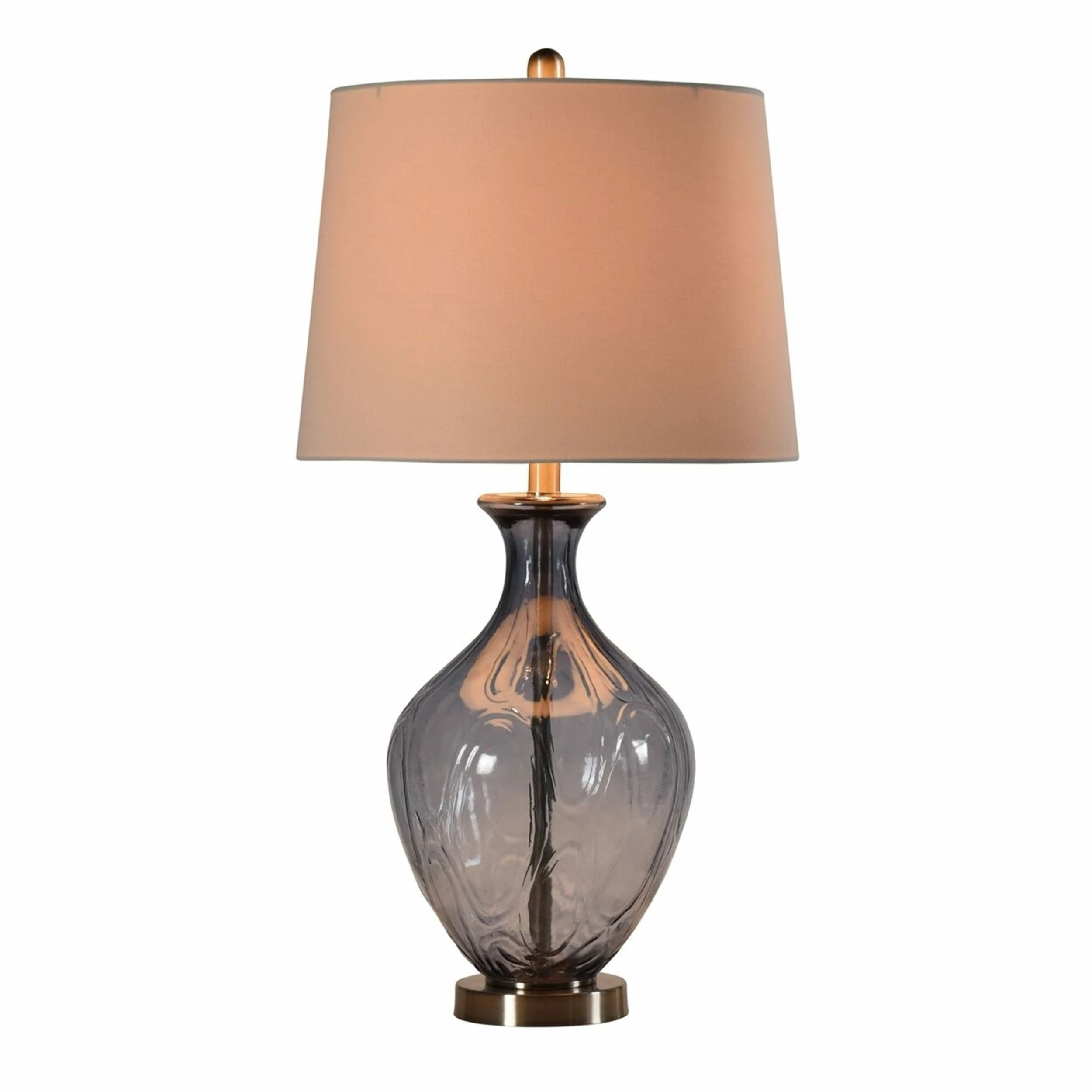 Flash Sale ❤️ StyleCraft Home Collection StyleCraft Adrienne Sheer Blue Table Lamp - Brussels White Shade ✔️ - Image 2