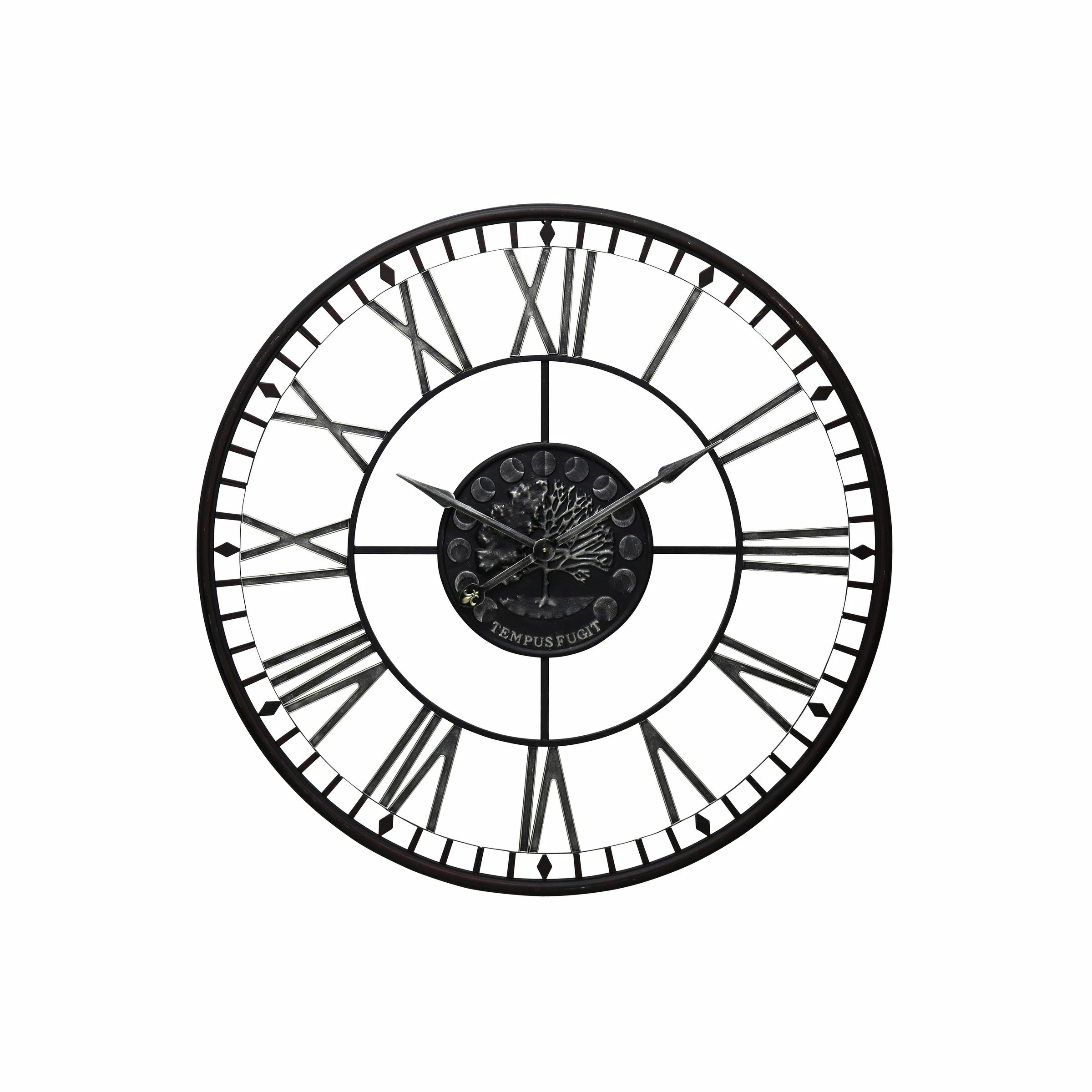 Cheap โ๏ธ StyleCraft Home Collection StyleCraft Aged Black Metal Analog Roman Numiral Wall Clock ๐