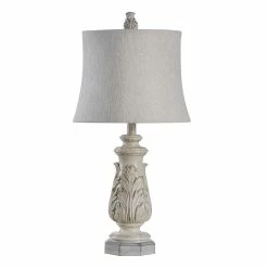 Flash Sale 😀 StyleCraft Home Collection StyleCraft Anastasia Gray Wash Table Lamp - Beige Shade 🔔