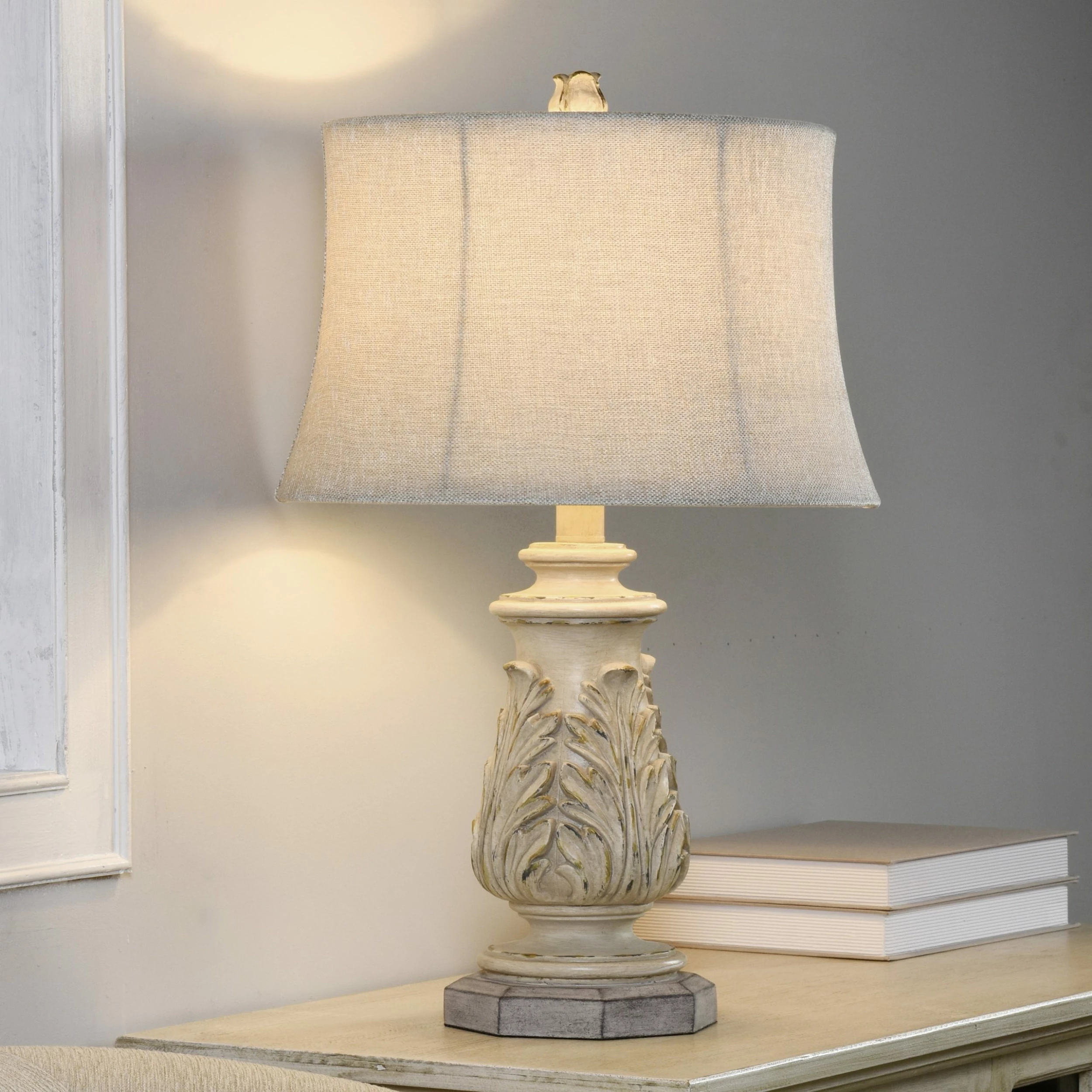 Flash Sale ๐ StyleCraft Home Collection StyleCraft Anastasia Gray Wash Table Lamp - Beige Shade ๐ - Image 5