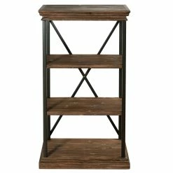 Best Sale 👏 StyleCraft Home Collection StyleCraft Archer Ridge Four Tier Driftwood Grey Bookcase ✨