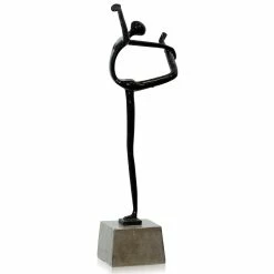 Brand new 💯 StyleCraft Home Collection Asha - Aluminum Metal Dancing Human Body Figurine On Base Stand - Black Finish 🎁