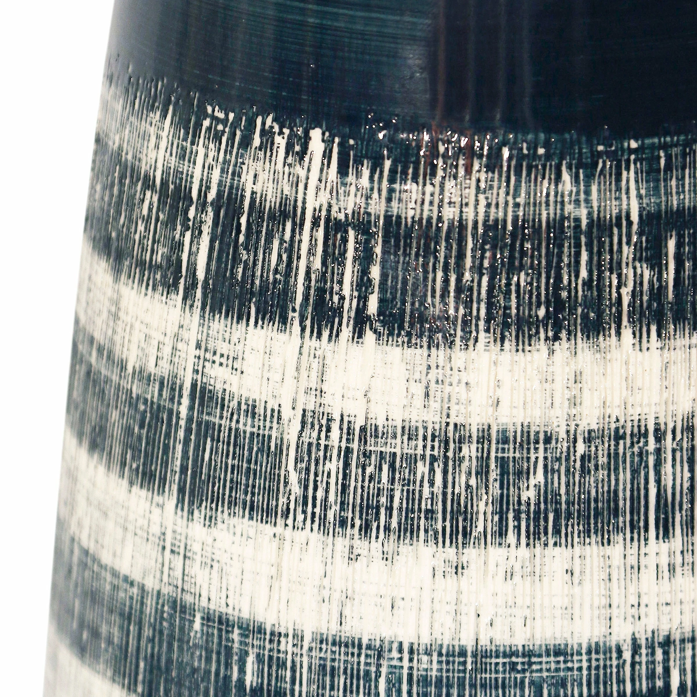 Deals 🎉 StyleCraft Home Collection Berni Blue Table Lamp - Two Tone Textured Body Ceramic Table Lamp With Clear Acrylic Base - Navy Blue Shade 🥰 - Image 2