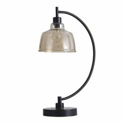 Top 10 😉 StyleCraft Home Collection StyleCraft Black Water Curve Stem Table Lamp - Glass Pendant Shade 😍