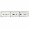 Brand new 😀 StyleCraft Home Collection StyleCraft Bless This Home White Signage Metal Art 👍