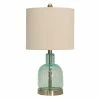 Wholesale 👏 StyleCraft Home Collection StyleCraft Blue/ Green Translucent Table Lamp - White Hardback Fabric Shade 💯