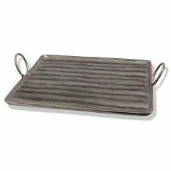 New 👏 StyleCraft Home Collection StyleCraft Bolton Silver Large Aluminum Tray ✨