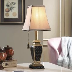 Top 10 👍 StyleCraft Home Collection StyleCraft Brompton Black And Gold Accent Table Lamp - Gold Fabric Shade 🎁