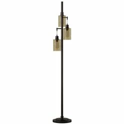 Deals 🔥 StyleCraft Home Collection StyleCraft Bronze Champagne Pendant Dimpled Floor Lamp 😍