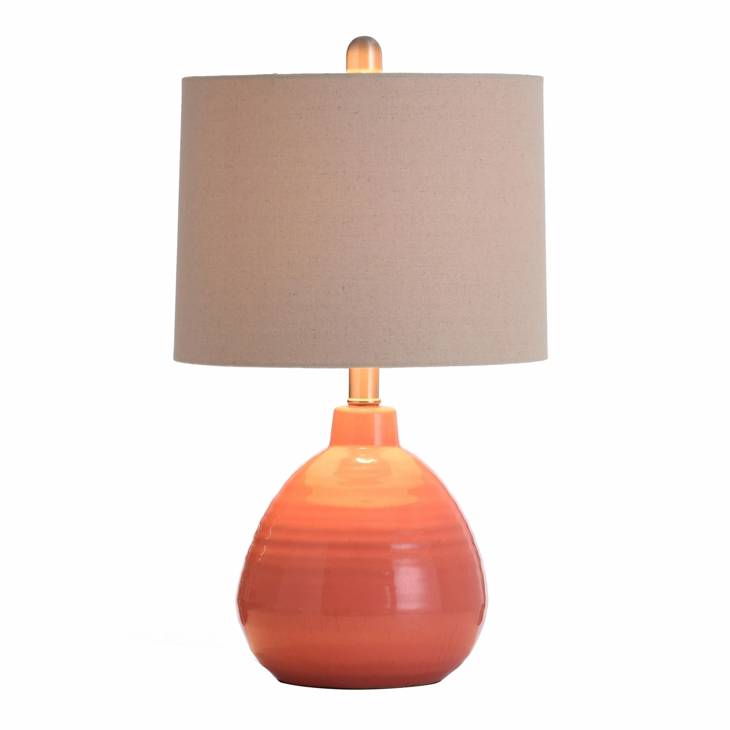 Cheap 👏 StyleCraft Home Collection StyleCraft Cameron Ceramic Raspberry Surprise Table Lamp - Beige Hardback Linen Shade 🔥 - Image 2