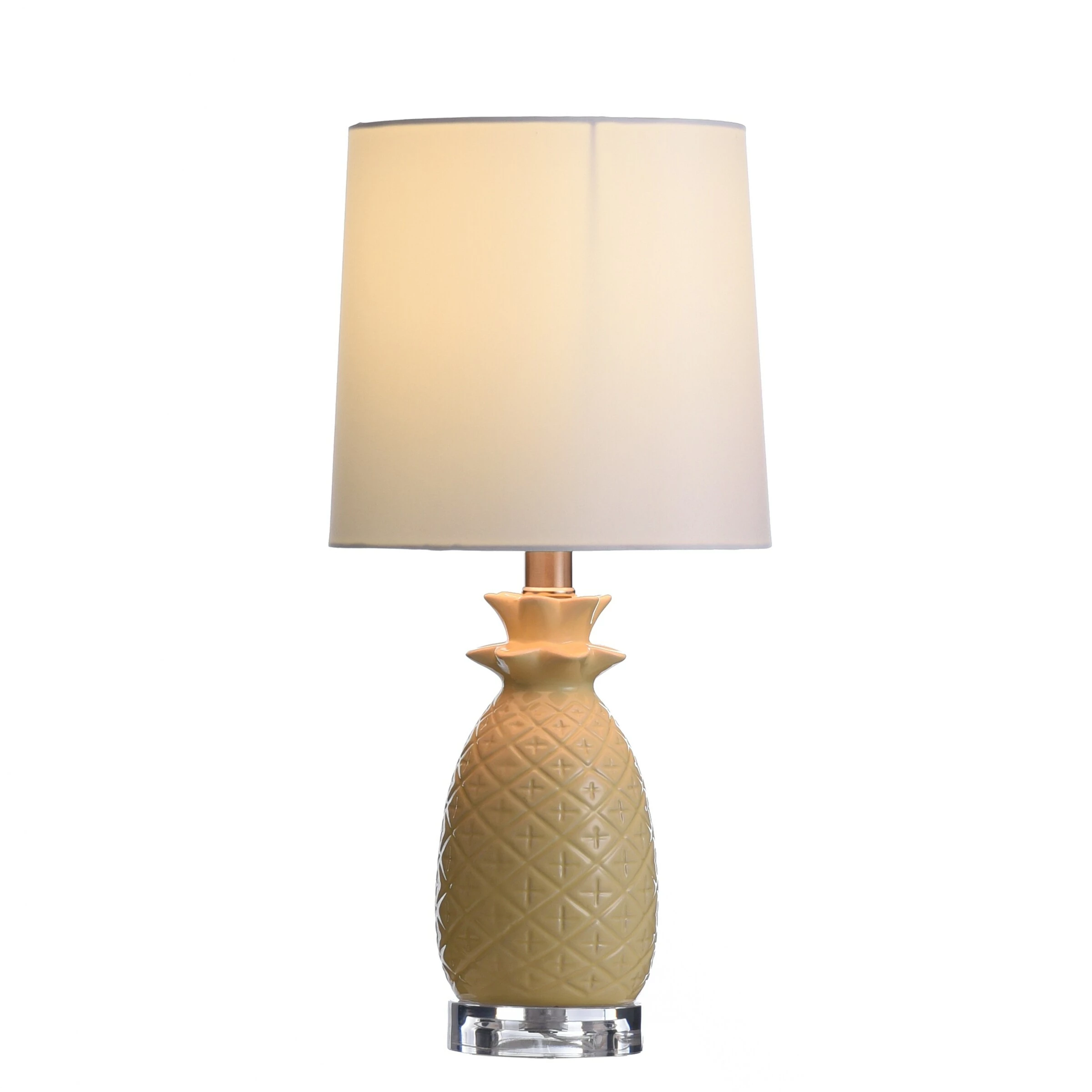 Coupon ๐ StyleCraft Home Collection StyleCraft Ceramic Yellow Table Lamp - White Hardback Fabric Shade โค๏ธ - Image 2