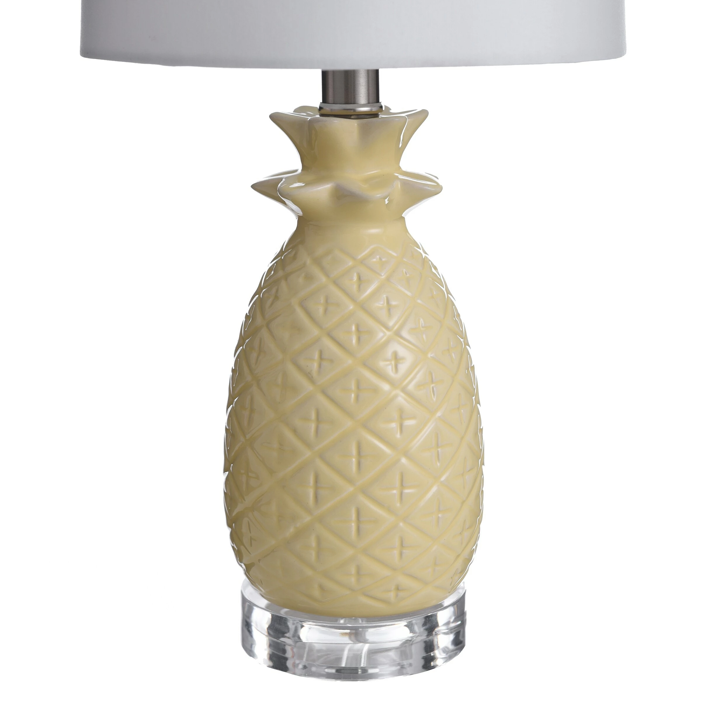 Coupon ๐ StyleCraft Home Collection StyleCraft Ceramic Yellow Table Lamp - White Hardback Fabric Shade โค๏ธ - Image 3