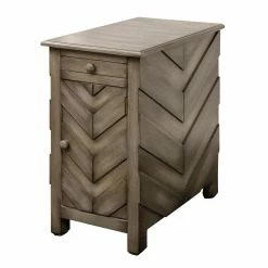 Cheap 🛒 StyleCraft Home Collection StyleCraft Chairside Arrow Design Grey Wood End Table 💯