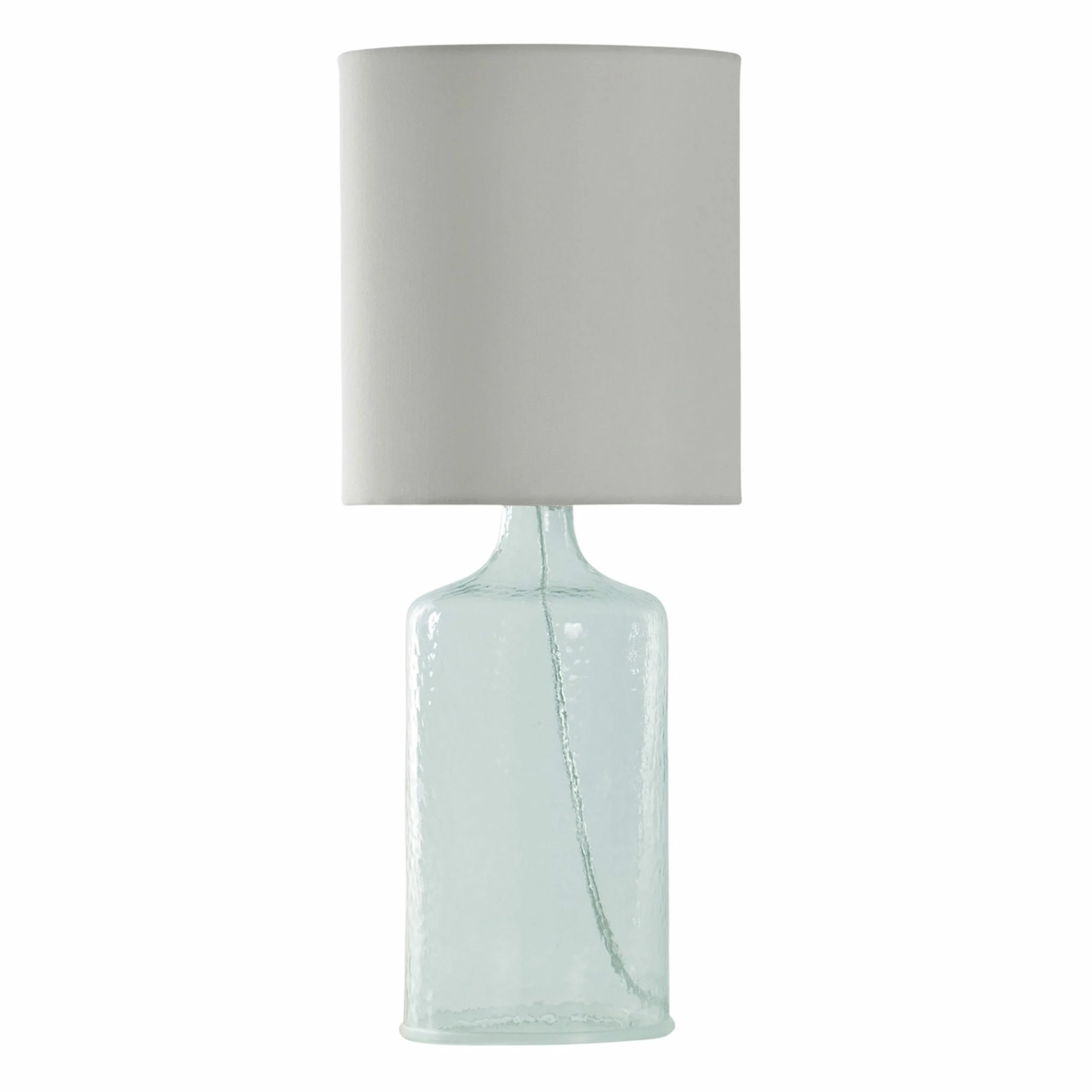 Outlet ๐ StyleCraft Home Collection StyleCraft Clear Table Lamp - White Hardback Fabric Shade ๐