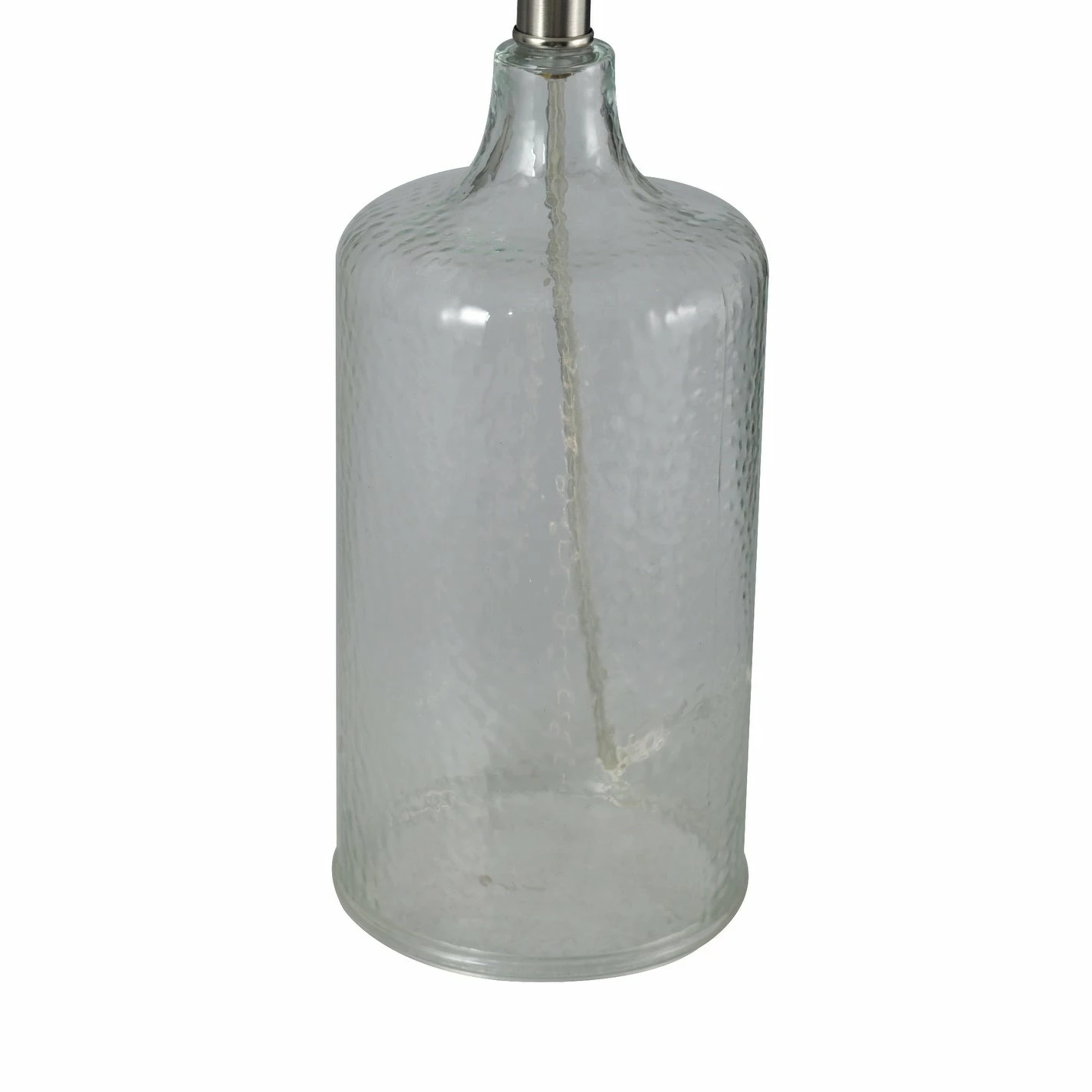 Outlet ๐ StyleCraft Home Collection StyleCraft Clear Table Lamp - White Hardback Fabric Shade ๐ - Image 4