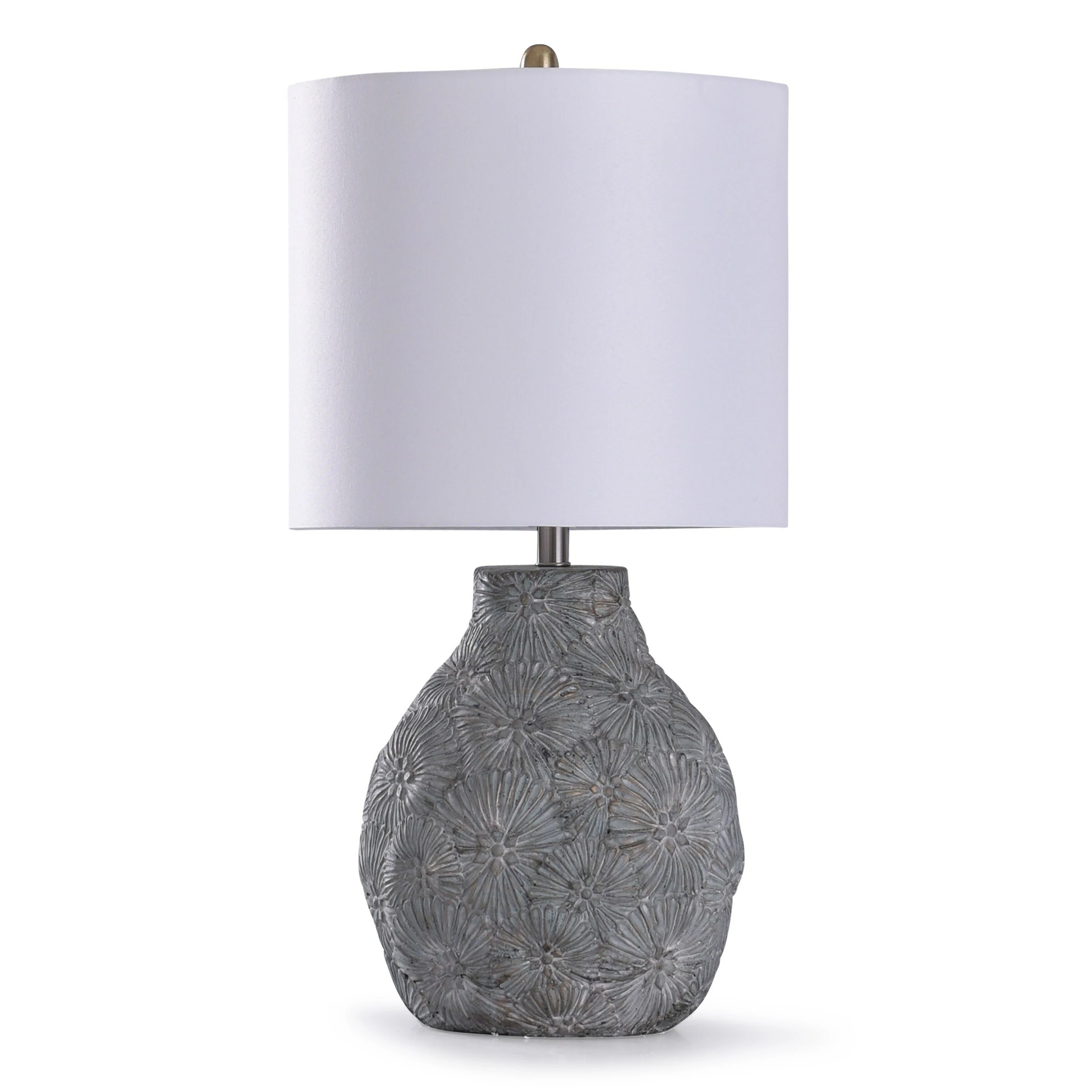 Buy ๐ฏ StyleCraft Home Collection StyleCraft Cleobury Blue Floral Table Lamp With Off-White Drum Shade ๐