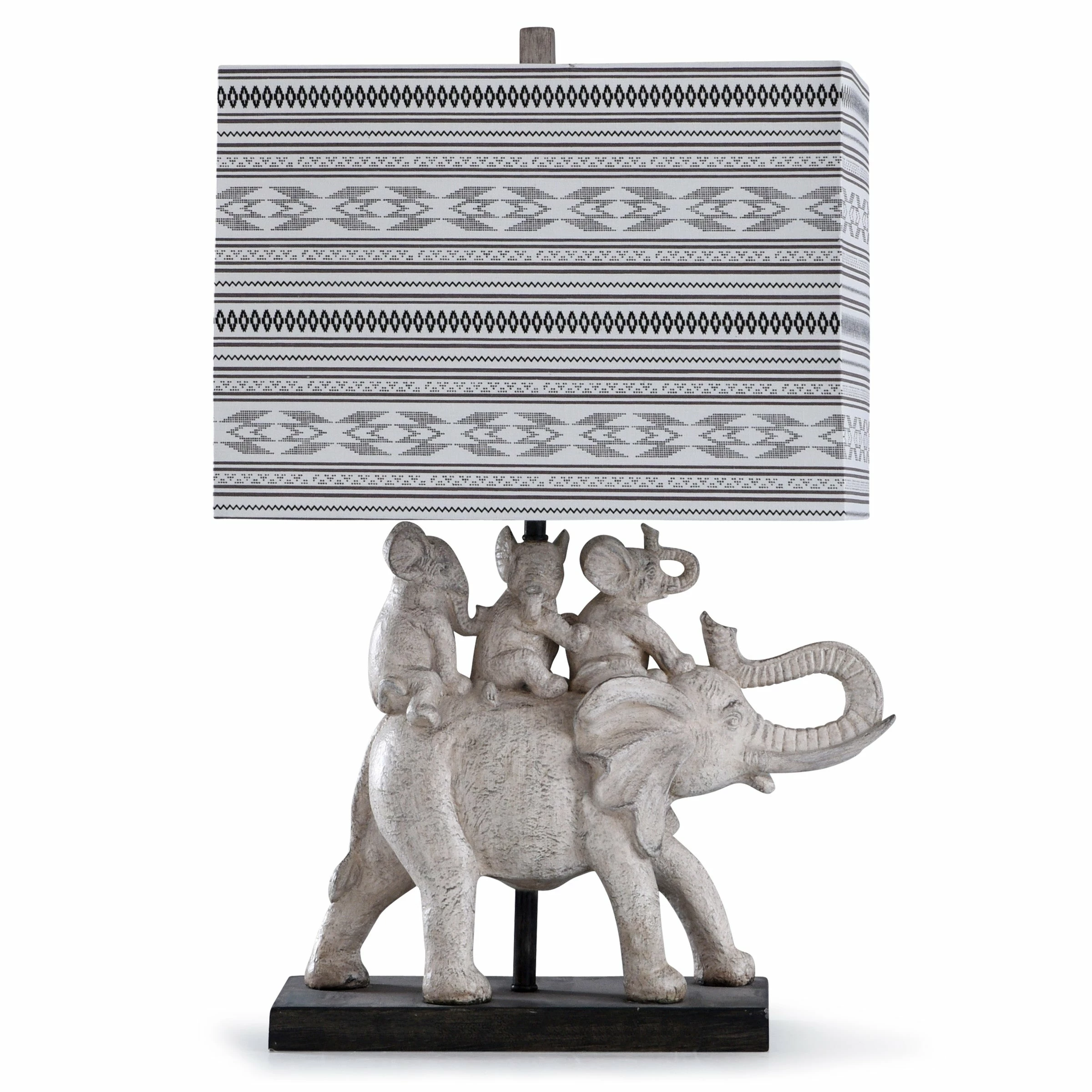 Wholesale ๐ฅ StyleCraft Home Collection StyleCraft Dapple Gray And Brown Family Of Elephants Table Lamp With Dapple Gray Rectangle Shade ๐