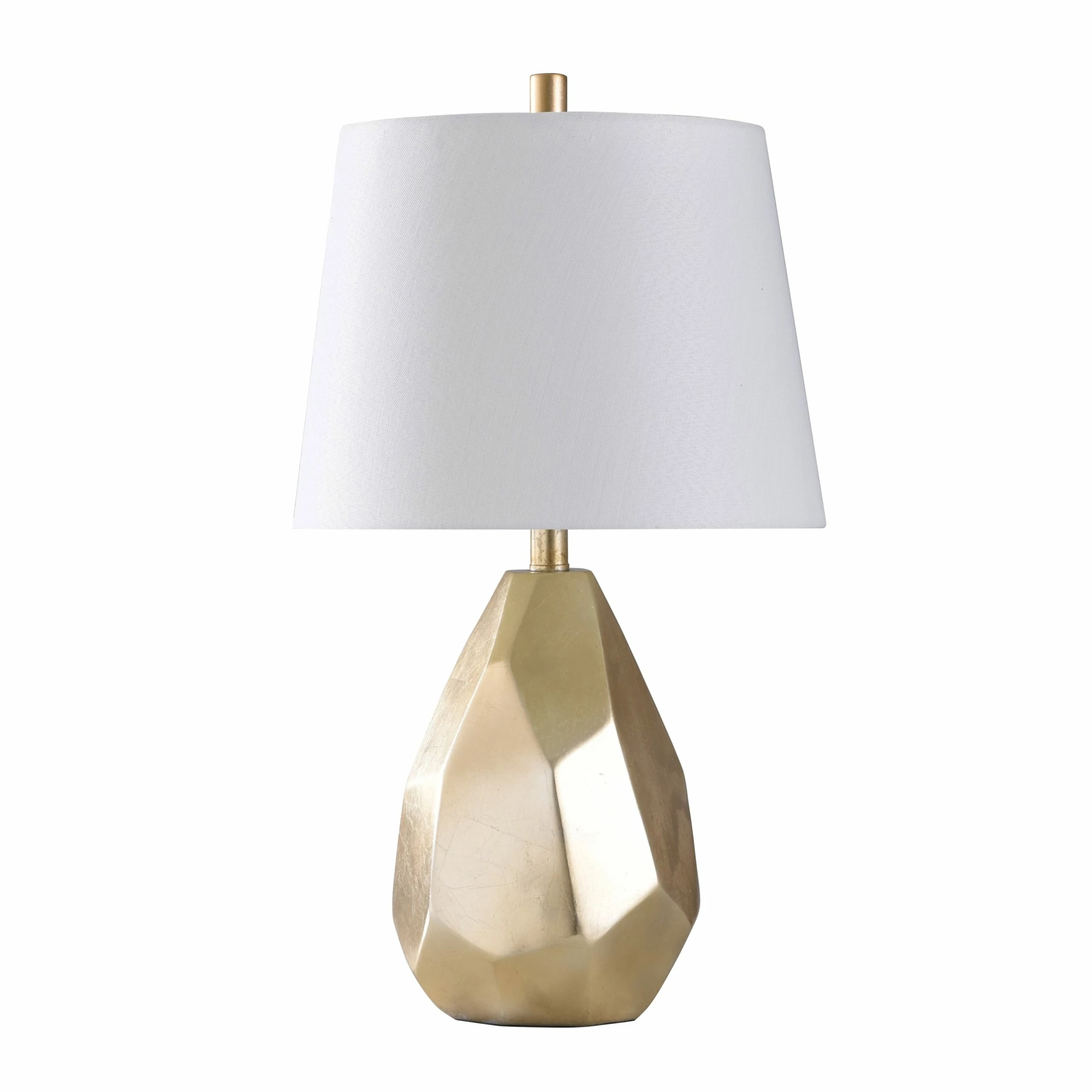 Best Sale โญ StyleCraft Home Collection StyleCraft Declan Gold Table Lamp - Brussels Off White Shade ๐