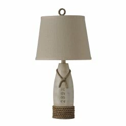 Best deal 😍 StyleCraft Home Collection StyleCraft Distressed White Table Lamp - Cream Hardback Canvas Shade 🥰