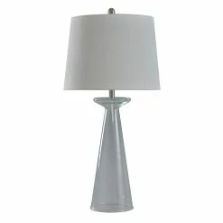 Brand new 💯 StyleCraft Home Collection StyleCraft Empire Clear Seeded Seeded Clear Table Lamp - White Shade 🤩
