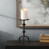 Budget 😍 StyleCraft Home Collection StyleCraft Fireside 13-inch Tri Foot Knob Detail Metal Candle Holder With Plate 🎉
