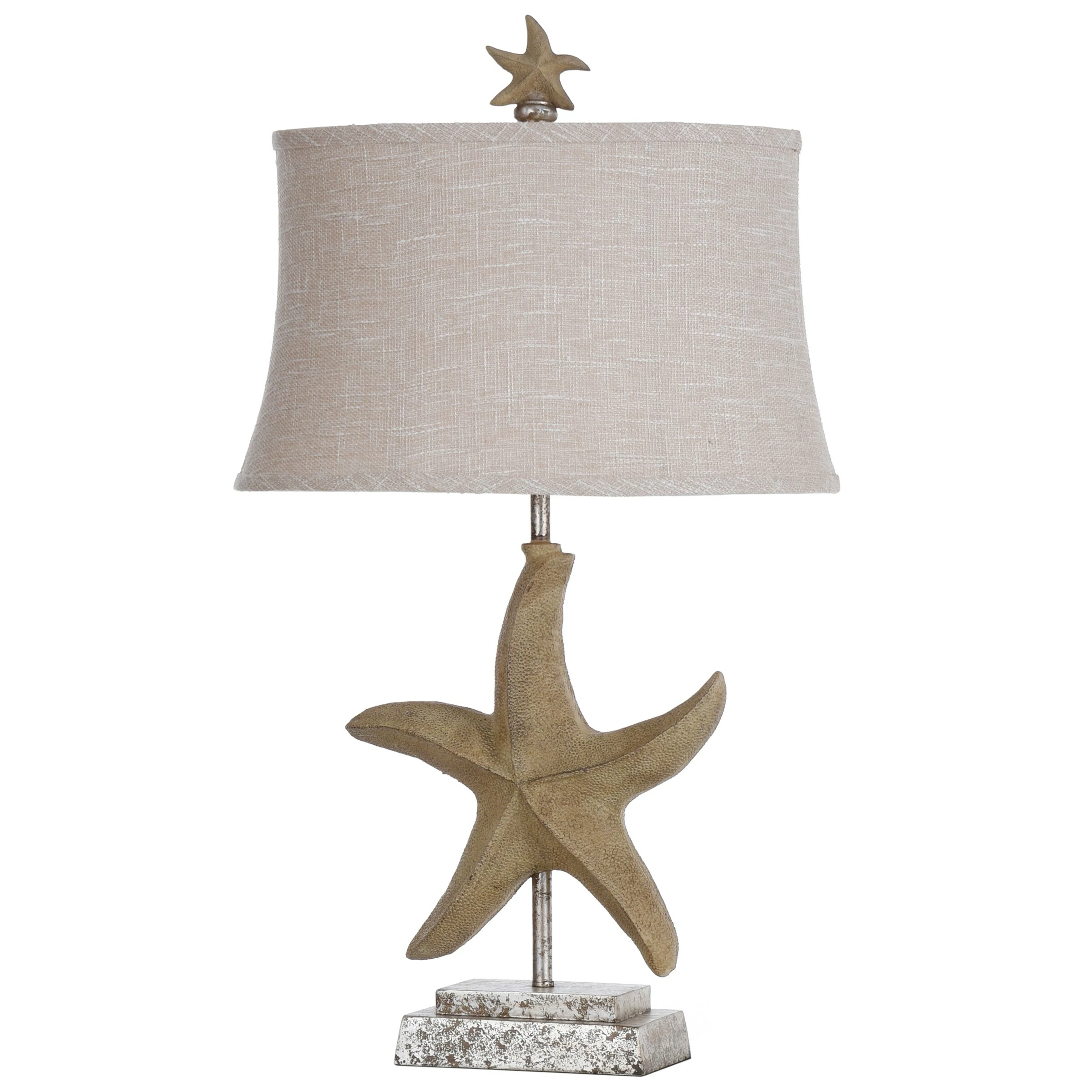 Budget β€οΈ StyleCraft Home Collection StyleCraft Florentine Sandstone Table Lamp - White Softback Fabric Shade π₯ - Image 2