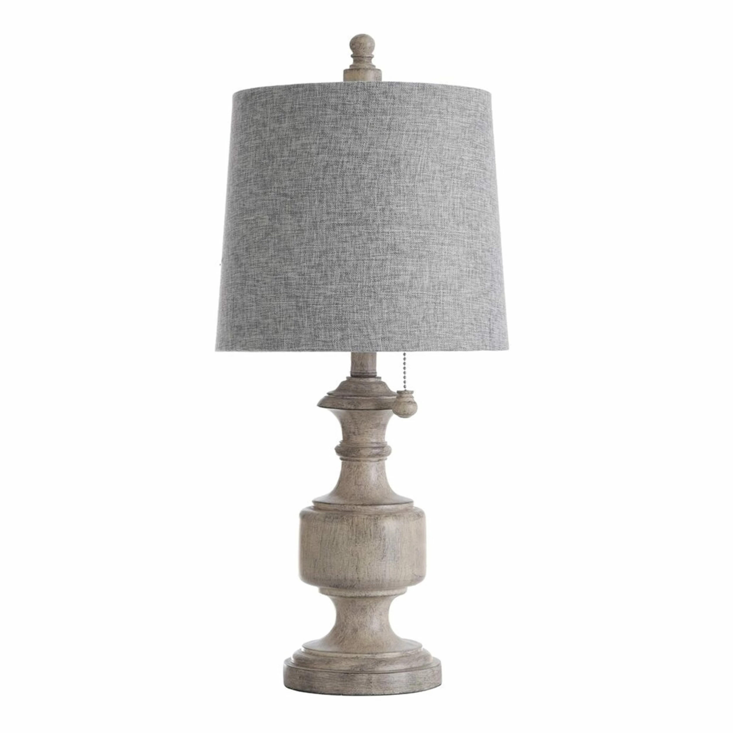 Best Pirce โ๏ธ StyleCraft Home Collection StyleCraft Gilda Distressed Grey And Cream Table Lamp - Heather Gray Shade ๐
