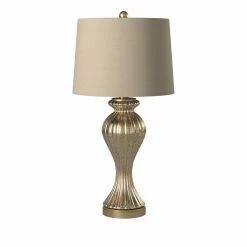 Best reviews of 😍 StyleCraft Home Collection StyleCraft Glimmer Bronze Table Lamp - Beige Hardback Fabric Shade ⭐