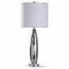 Outlet ⌛ StyleCraft Home Collection StyleCraft Guildford Silver Fluid Design Table Lamp With Clear Acrylic Accent And White Drum Shade ❤️