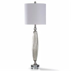 Best deal 🎉 StyleCraft Home Collection StyleCraft Ivyford 1-light Mercury Glass And Clear Crystal Table Lamp 🎁