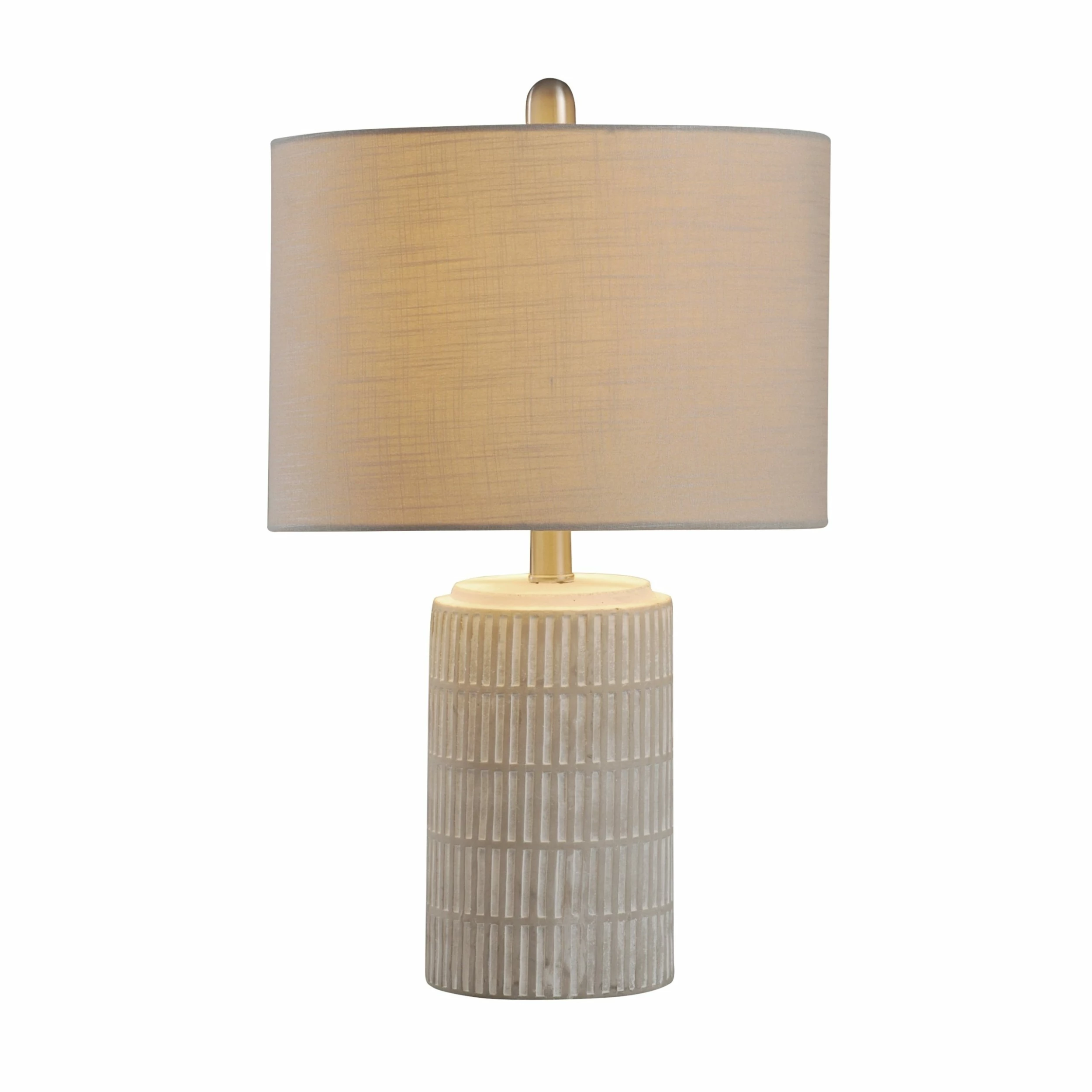 New ✨ StyleCraft Home Collection StyleCraft Joni Distressed Gray And White Table Lamp - Light Gray With Beige Shade ❤️ - Image 3