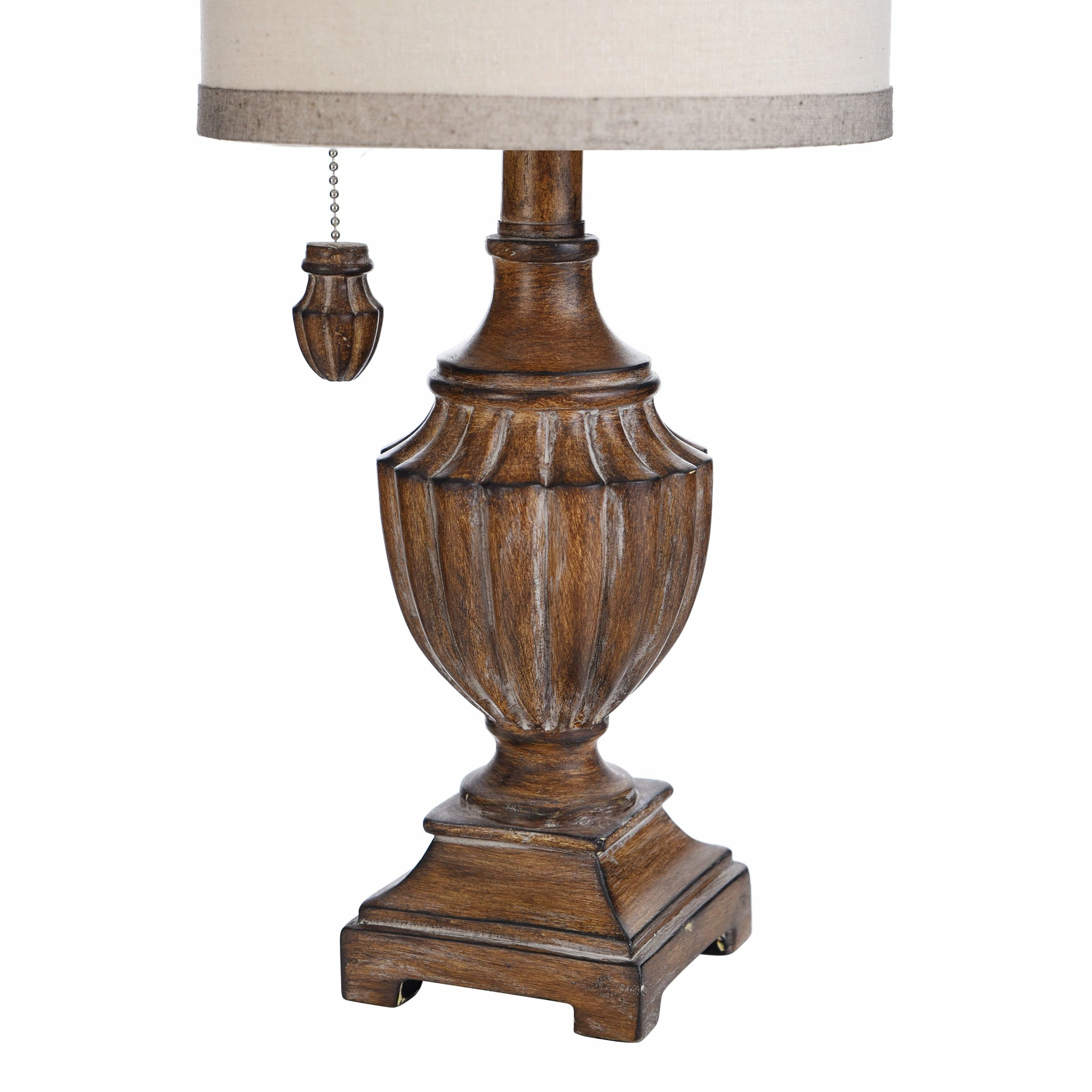 Discount ⭐ StyleCraft Home Collection StyleCraft Kerala Brown Table Lamp - White Hardback Fabric Shade 🧨 - Image 3