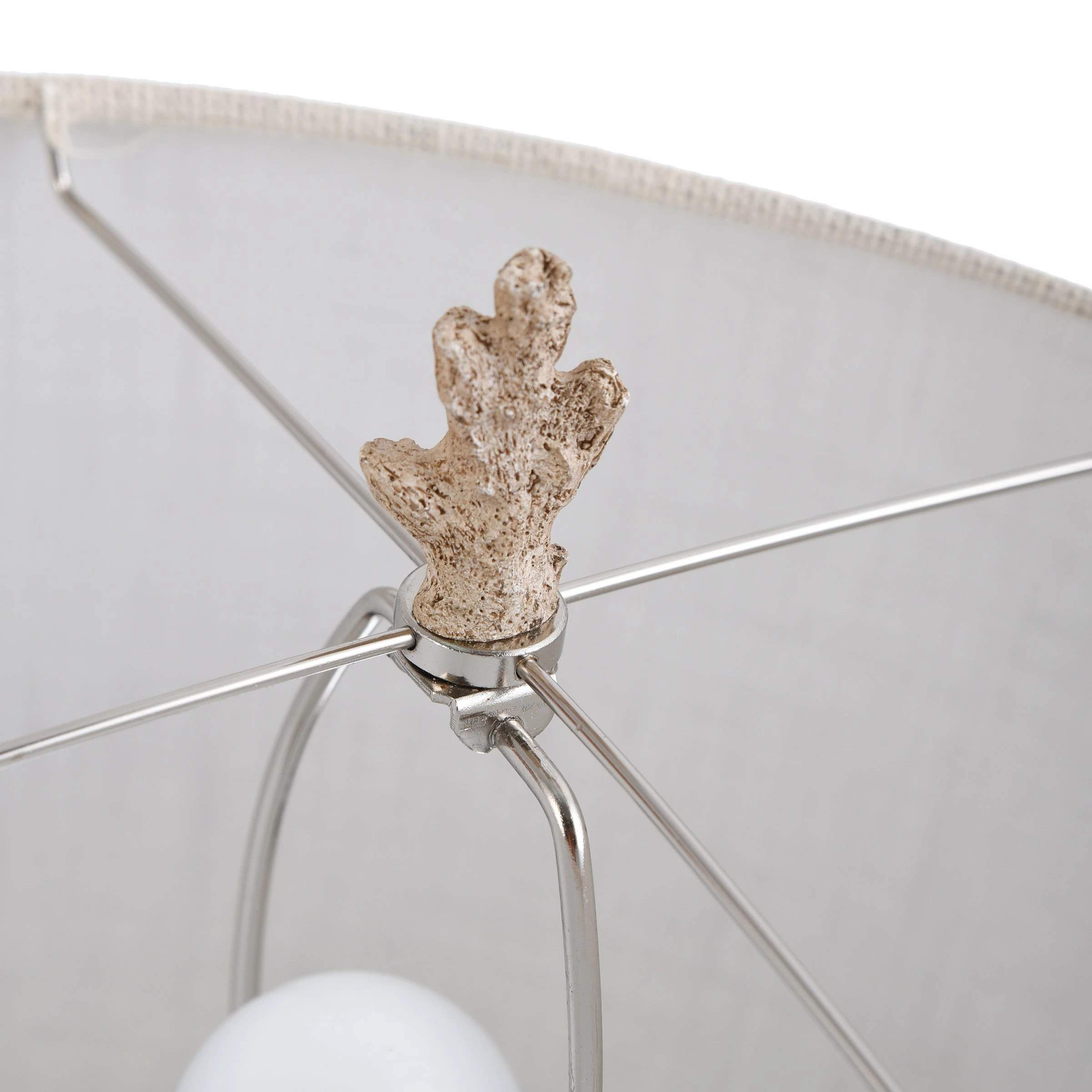 Discount ❤️ StyleCraft Home Collection StyleCraft Lakeport Distressed White Coral Table Lamp - White Hardback Fabric Shade ⭐ - Image 5