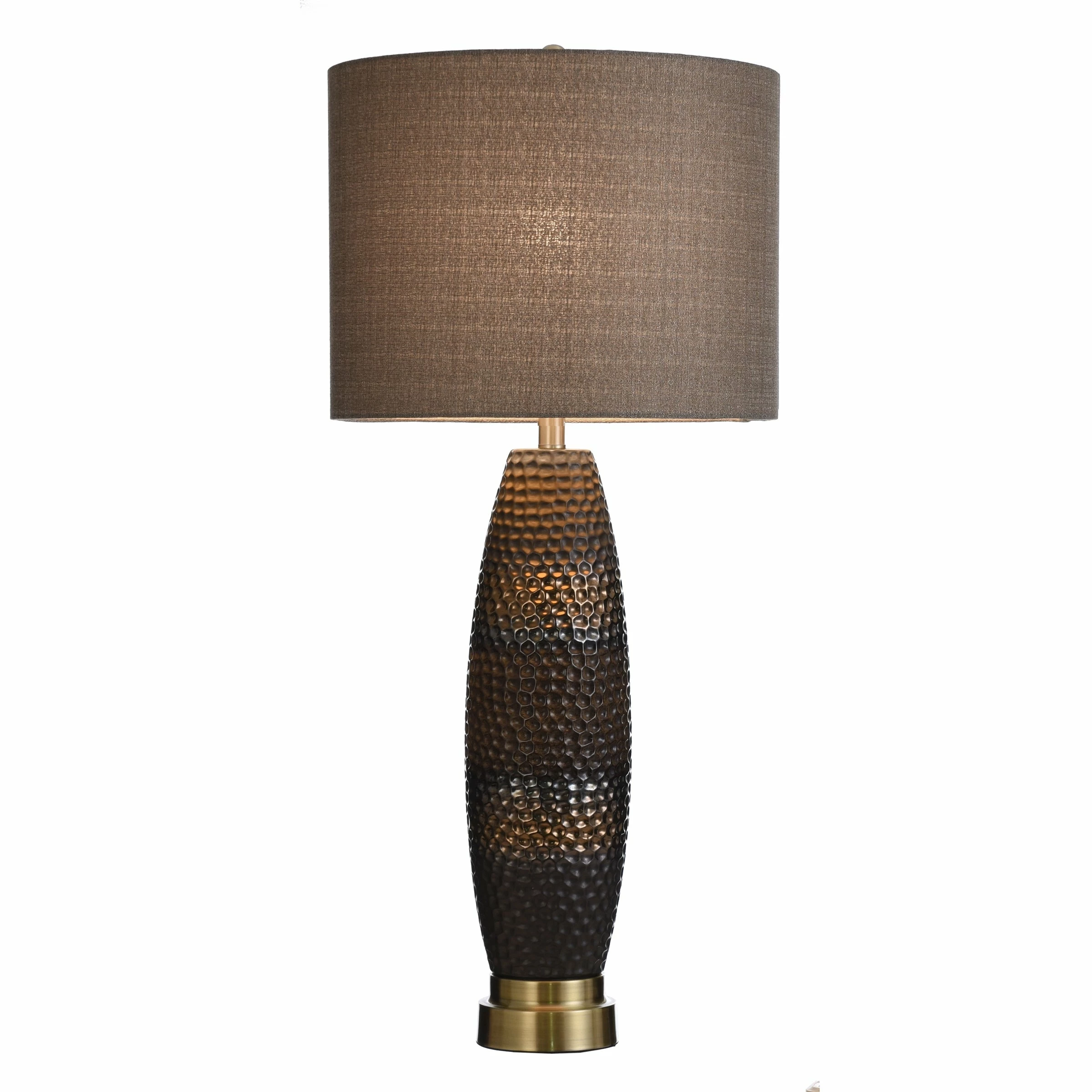 Flash Sale 👏 StyleCraft Home Collection StyleCraft Laughlin Ceramic Gold And Gray Table Lamp - Beige Hardback Fabric Shade 🛒 - Image 2