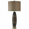 Flash Sale 👏 StyleCraft Home Collection StyleCraft Laughlin Ceramic Gold And Gray Table Lamp - Beige Hardback Fabric Shade 🛒