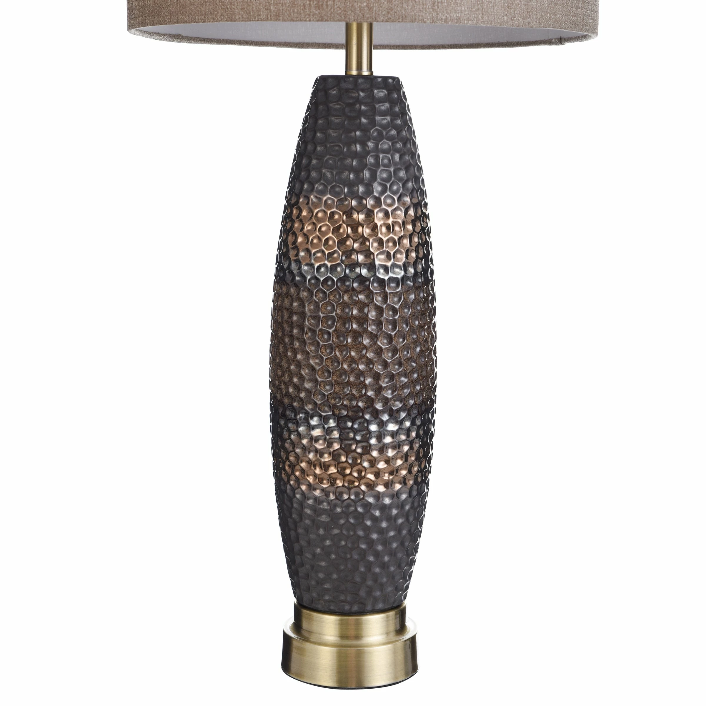 Flash Sale 👏 StyleCraft Home Collection StyleCraft Laughlin Ceramic Gold And Gray Table Lamp - Beige Hardback Fabric Shade 🛒 - Image 3