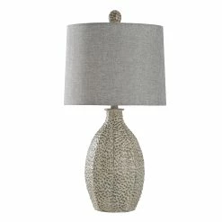 Hot Sale ✔️ StyleCraft Home Collection StyleCraft Laurie Bokava Table Lamp - Textured Grey Shade ✔️