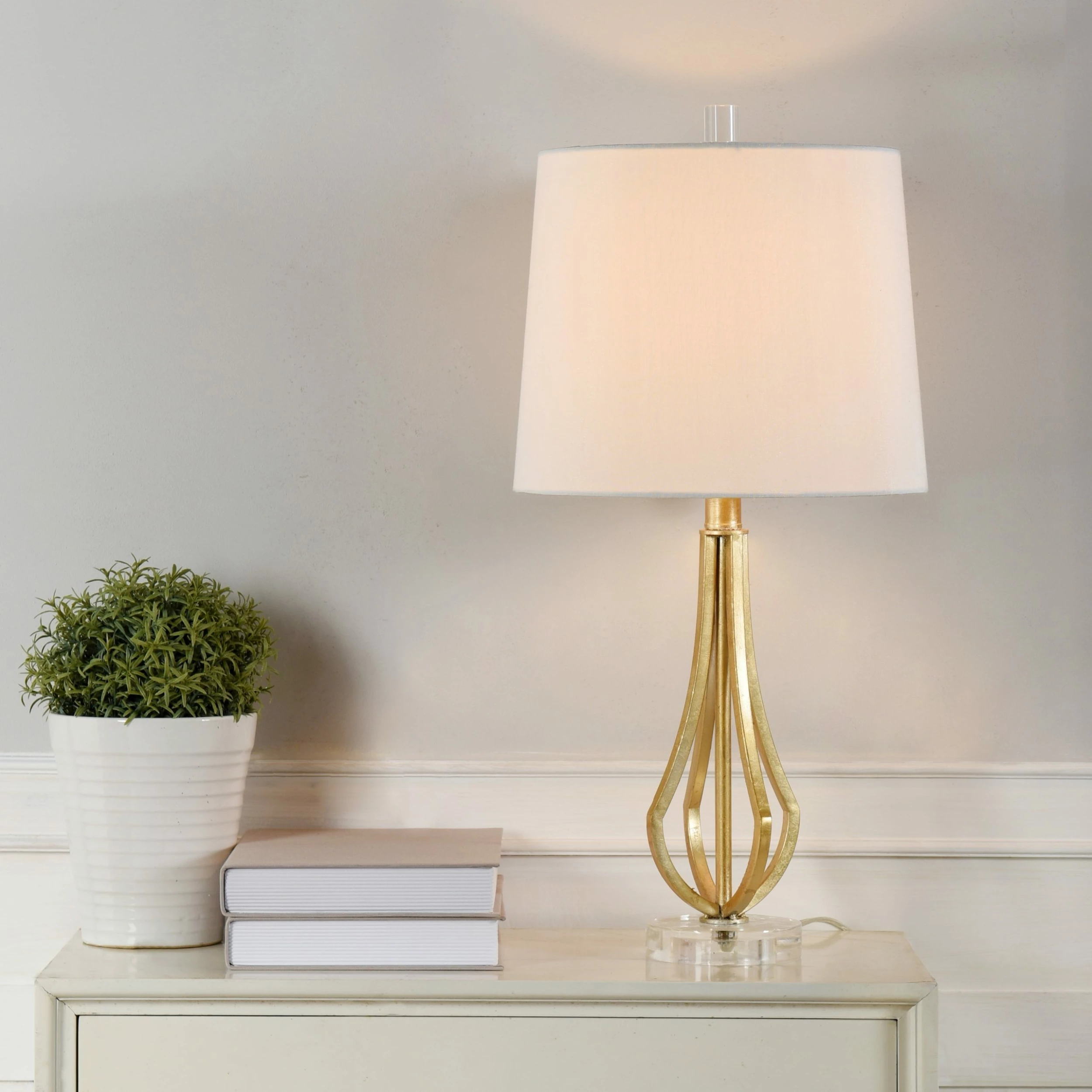 Best Pirce ๐ StyleCraft Home Collection StyleCraft Linda Antique Gold Table Lamp - Heavy White Shade ๐งจ - Image 5