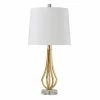 Best Pirce 🎉 StyleCraft Home Collection StyleCraft Linda Antique Gold Table Lamp - Heavy White Shade 🧨