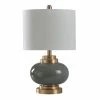Cheapest 🎉 StyleCraft Home Collection StyleCraft Lindsay Copper And Grey Table Lamp - Heavy White Shade 🎉