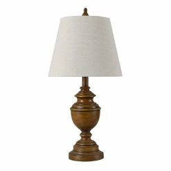 Cheap 👍 StyleCraft Home Collection StyleCraft Marion French Oak Table Lamp - Heathered Light Beige Shade 🧨