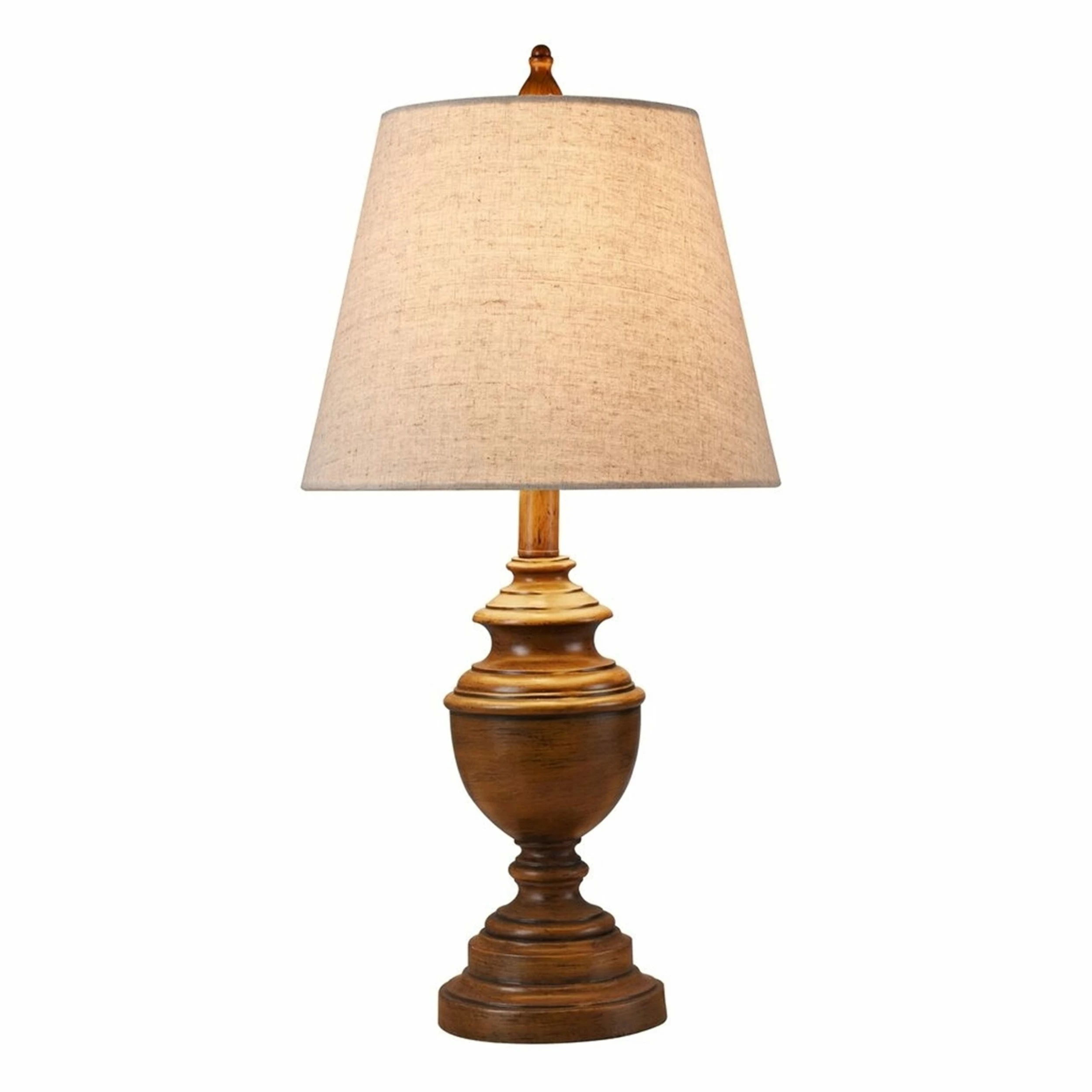 Cheap ๐ StyleCraft Home Collection StyleCraft Marion French Oak Table Lamp - Heathered Light Beige Shade ๐งจ - Image 2