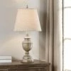 Buy 🌟 StyleCraft Home Collection StyleCraft Marion Weathered Grey Table Lamp - Heathered Light Beige Shade 🛒