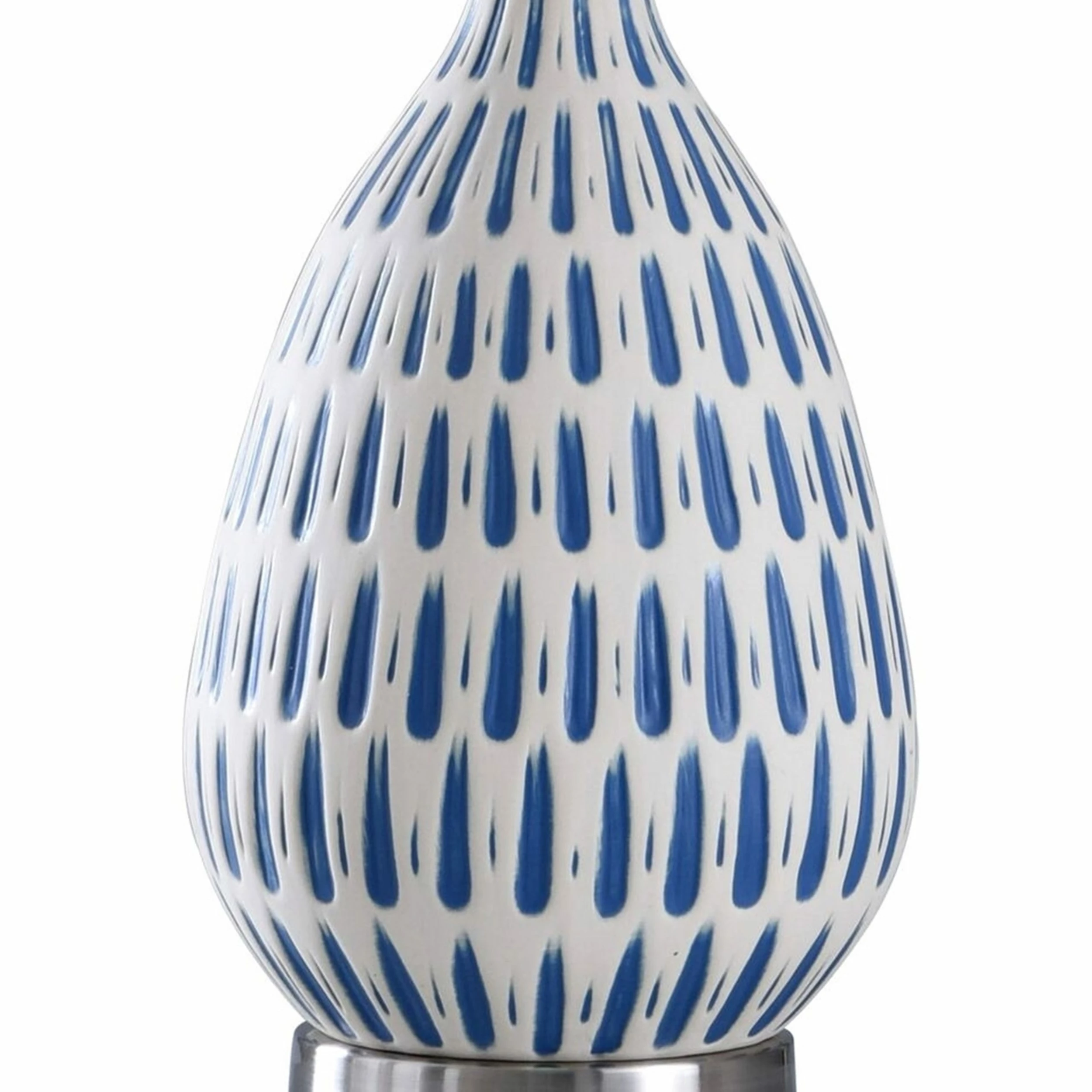 Flash Sale π StyleCraft Home Collection StyleCraft Marissa Off-White And Blue Table Lamp - Off White Shade π - Image 4