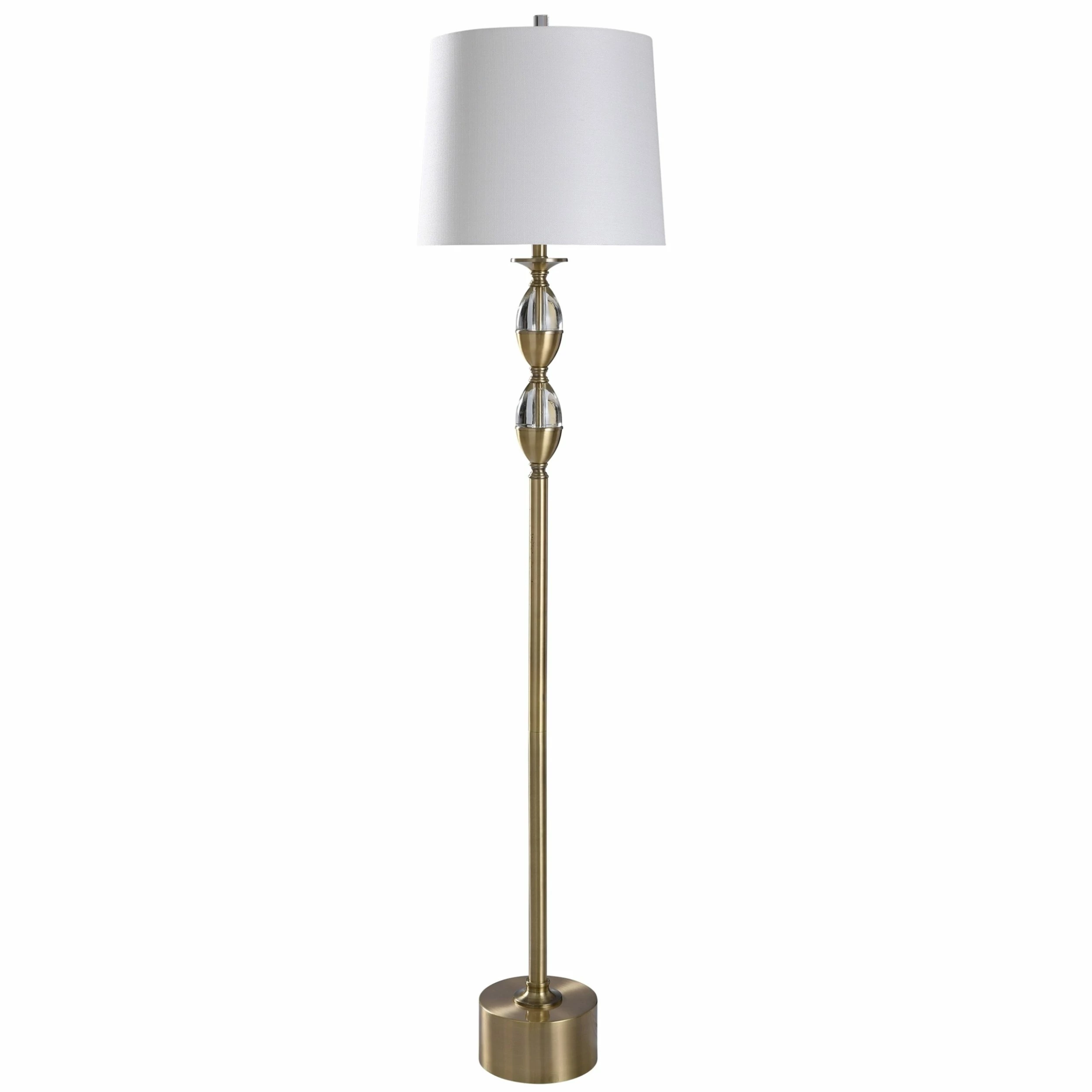 Budget ๐ StyleCraft Home Collection StyleCraft Matlock Crystal Glass And Brass Metal Floor Lamp ๐งจ