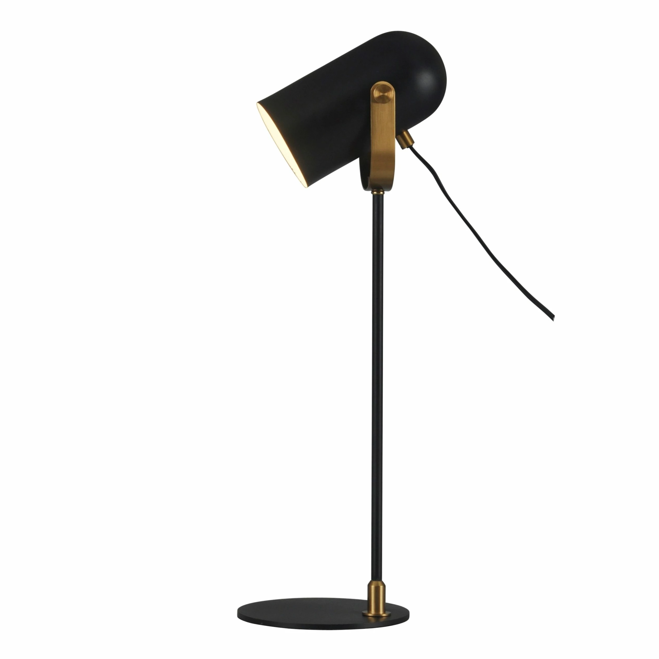 Promo 👍 StyleCraft Home Collection StyleCraft Matte Black Off Center Stem Task Lamp With Articulating Capsule Shade ⭐ - Image 2